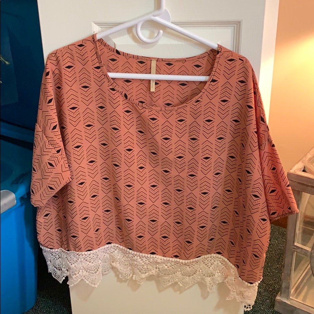 Flowy Top with lace trim